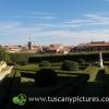 San Quirico Val d'Orcia from Horti Leonini